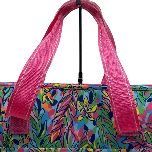 Lilly Pulitzer Beach Bag Large Insulated Tote Colorful Vibrant Shoulder Bag - Picture 5 of 15